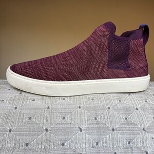 Rothy's Plum Melange Knit Chelsea High Top Stretch Casual Sneaker Boot Women 9.5